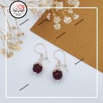 گوشواره نقره با سنگ عقیق