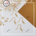 آویز گوشواره عصایی استیل طلایی