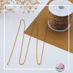 زنجیر استیل طلایی سایز 0.4