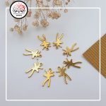 آویز استیل طلایی طرح دخترونه