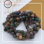 ریسه سنگ عقیق خزه ای سایز 8 تناژ رنگی