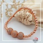 دستبند حدید و گوی نگین دار - Image 2