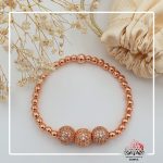 دستبند حدید و گوی نگین دار