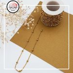زنجیر استیل طلایی توپک درشت
