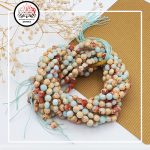 ریسه سنگ جاسپر دریایی تراش چشم مگسی سایز 6