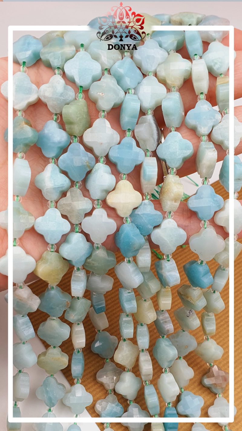 ریسه آمازونیت ونکلیف تراش دار - Image 2