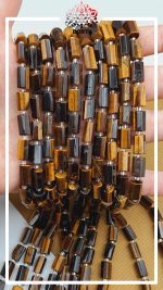 ریسه چشم ببر قهوه ای استوانه ای تراش دار - Image 2