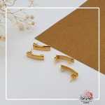 آویز گوشواره استیل طلایی طرح دار کشیده