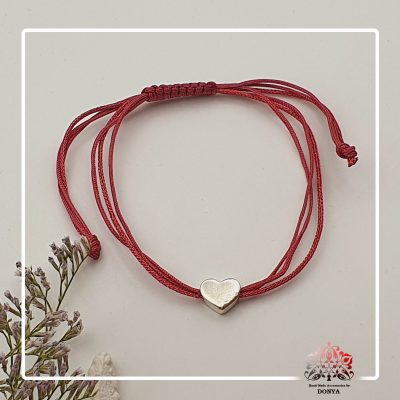 دستبند قلب نقره