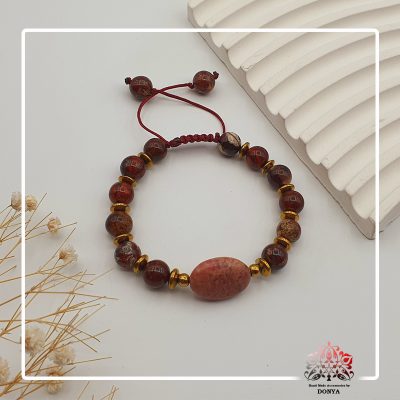 دستبند سنگ جاسپر قرمز