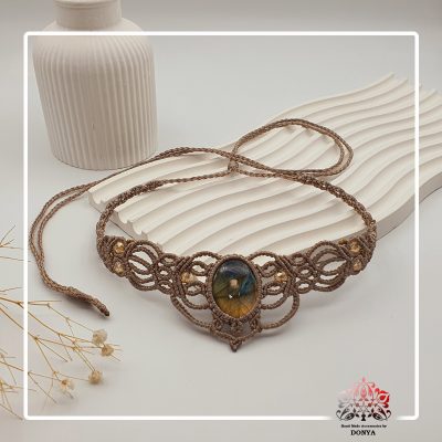 گردنبند چوکر لابرادوریت