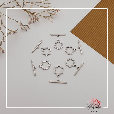 قفل تی استیل نقره ای